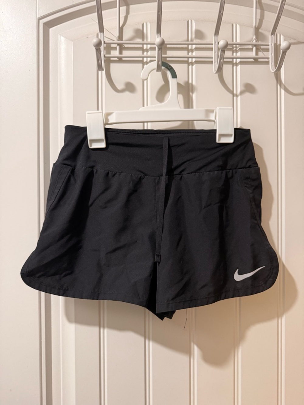 Nike Black Women's Athletic Running Shorts with Reflective Swoosh